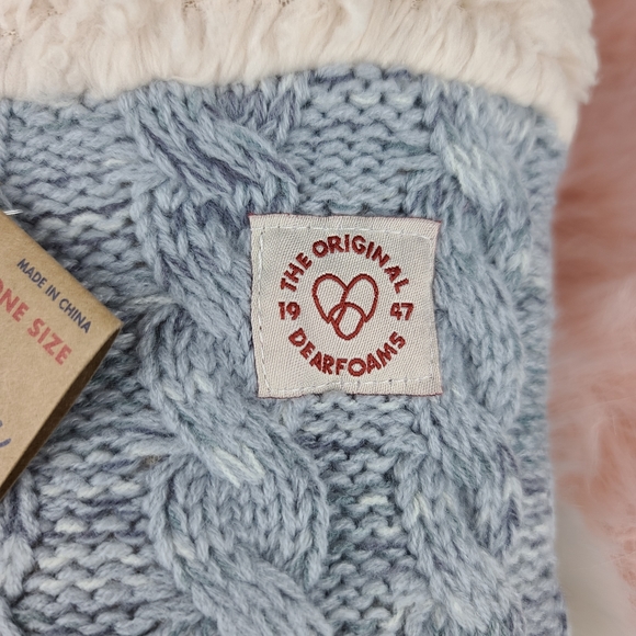 2 pairs of Dearfoams boot height slipper socks - Picture 3 of 8